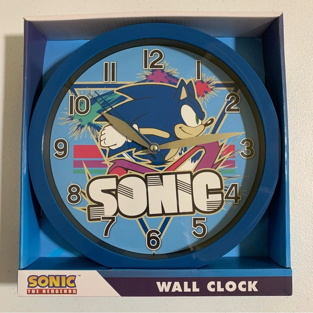 Sega Sonic The Hedgehog Analog Wall Clock-NIB